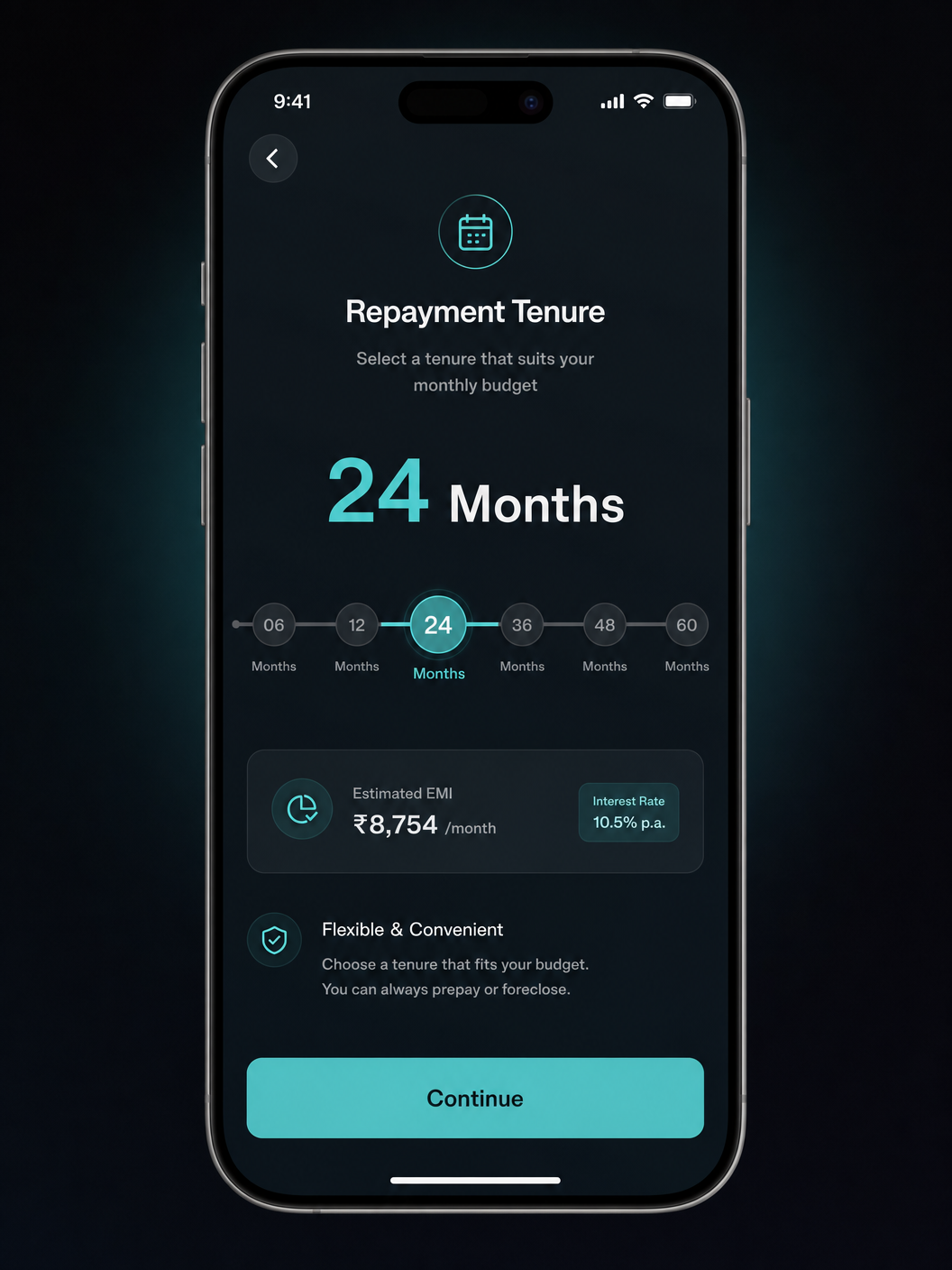 repayments up to 60 months